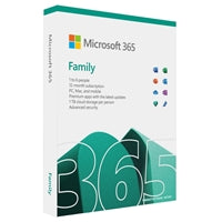 Microsoft 365 Family Medialess 1 Year Subscription 6 Users - Retail Boxed FY25H2 Microsoft 365 Family Medialess 1 Year Subscription 6 Users - Retail Boxed FY25H2